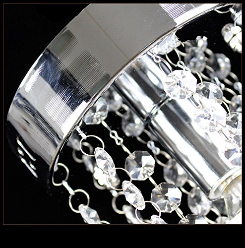 HomeLava Mini Lampes de plafond plafonnier chromé cristal K9 40W cristal Forme de cristal pour l’entrée salon chambre à coucher