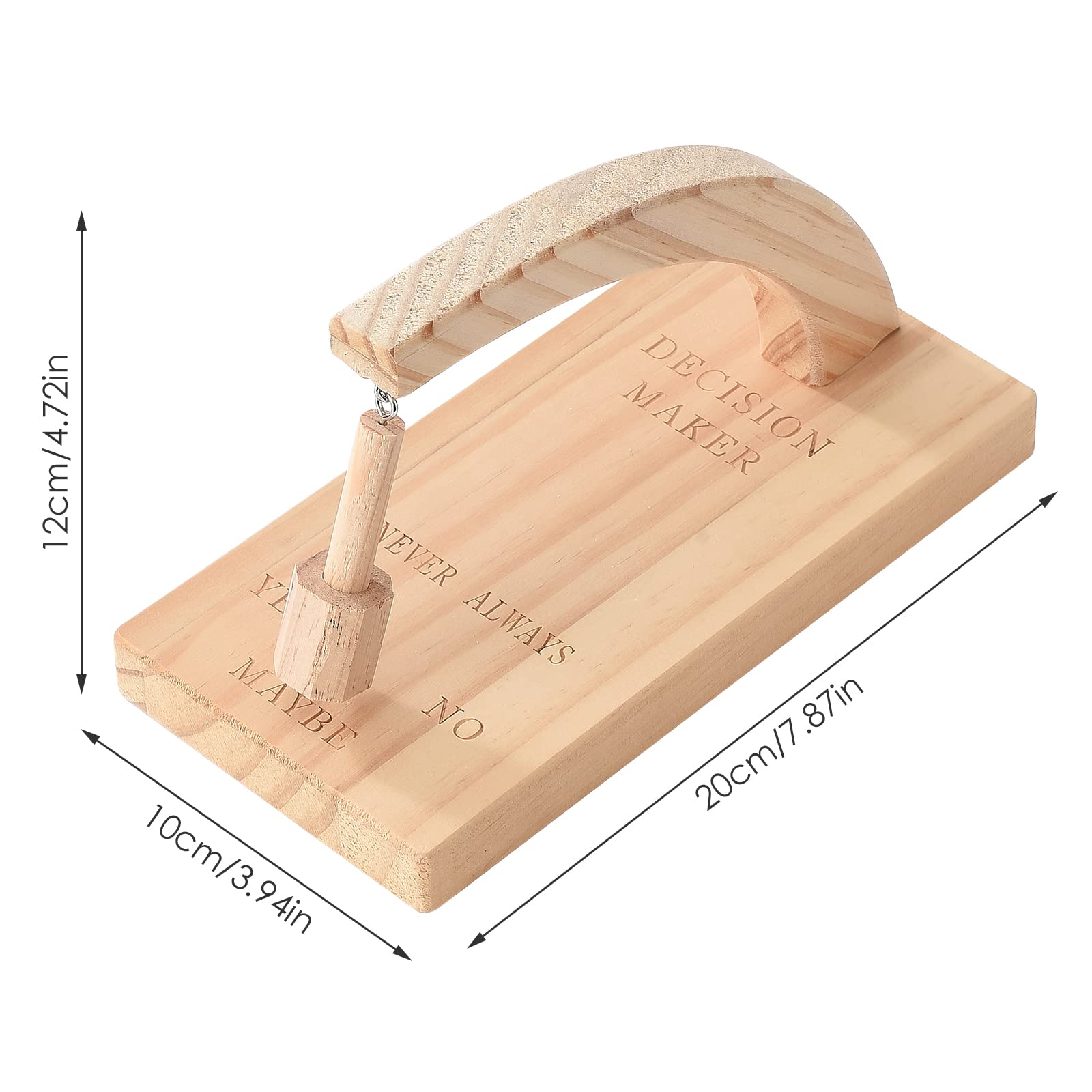 Decision Maker, Wooden Creative Oscillating Magnetic Selector, Magnetic Wobbler, Swing The Pendulum and Find The Answer to Your Question! (- #-2)