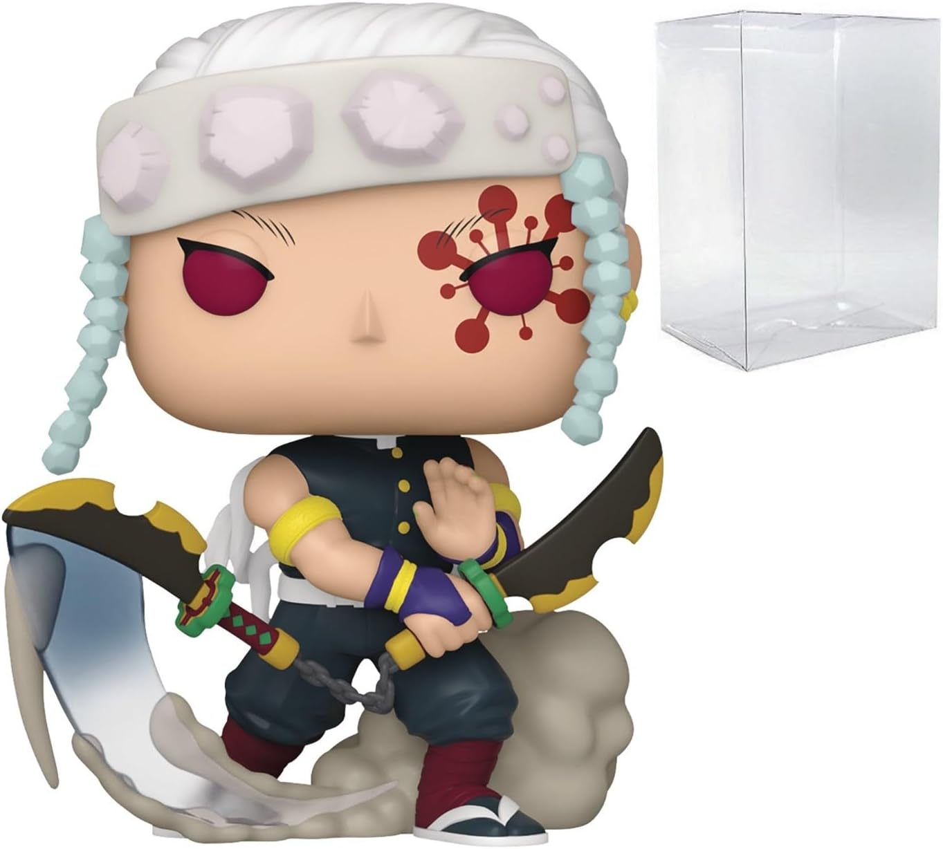 POP Anime: Kimetsu no Yaiba - Tengen Uzui Funko Vinyl Figure (Bundled with Compatible Box Protector Case), Multicolor, 3.75