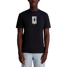 Karl Lagerfeld Mens Short Sleeve Crewneck Graphic Logo Design T-Shirt