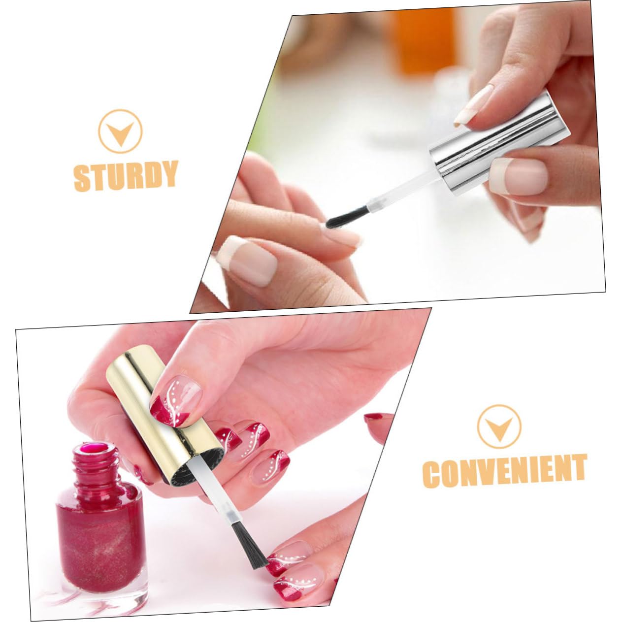Beaupretty 80piezas De Esmalte Pinceles Para Botellas De Uñas Reemplazo De Accesorios Para Manicura y Nail Art