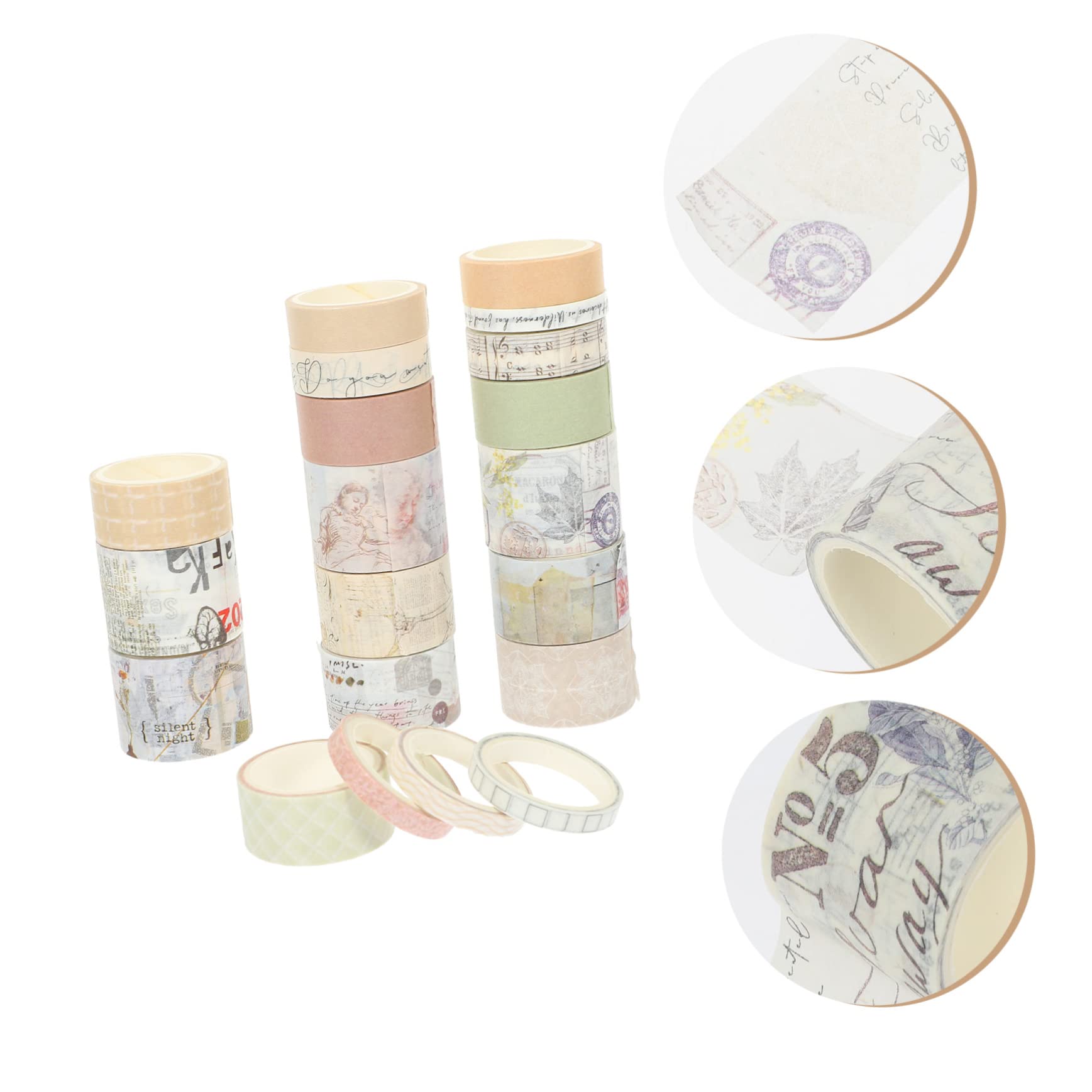 NUOBESTY 60rollen Washi Tape Vintage Design Selbstklebende Dekorationsbänder Für Scrapbooking Planer Und Für Kreative Projekte Und Persönliches Gestalten