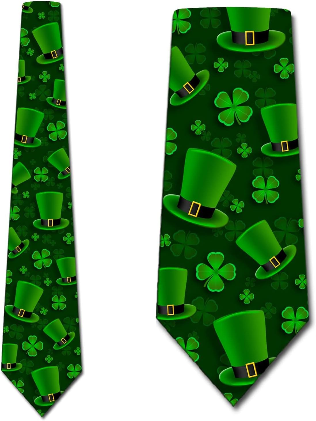 Three Rooker St. Patrick's Day Ties Mens Leprechaun Necktie Clover Tie