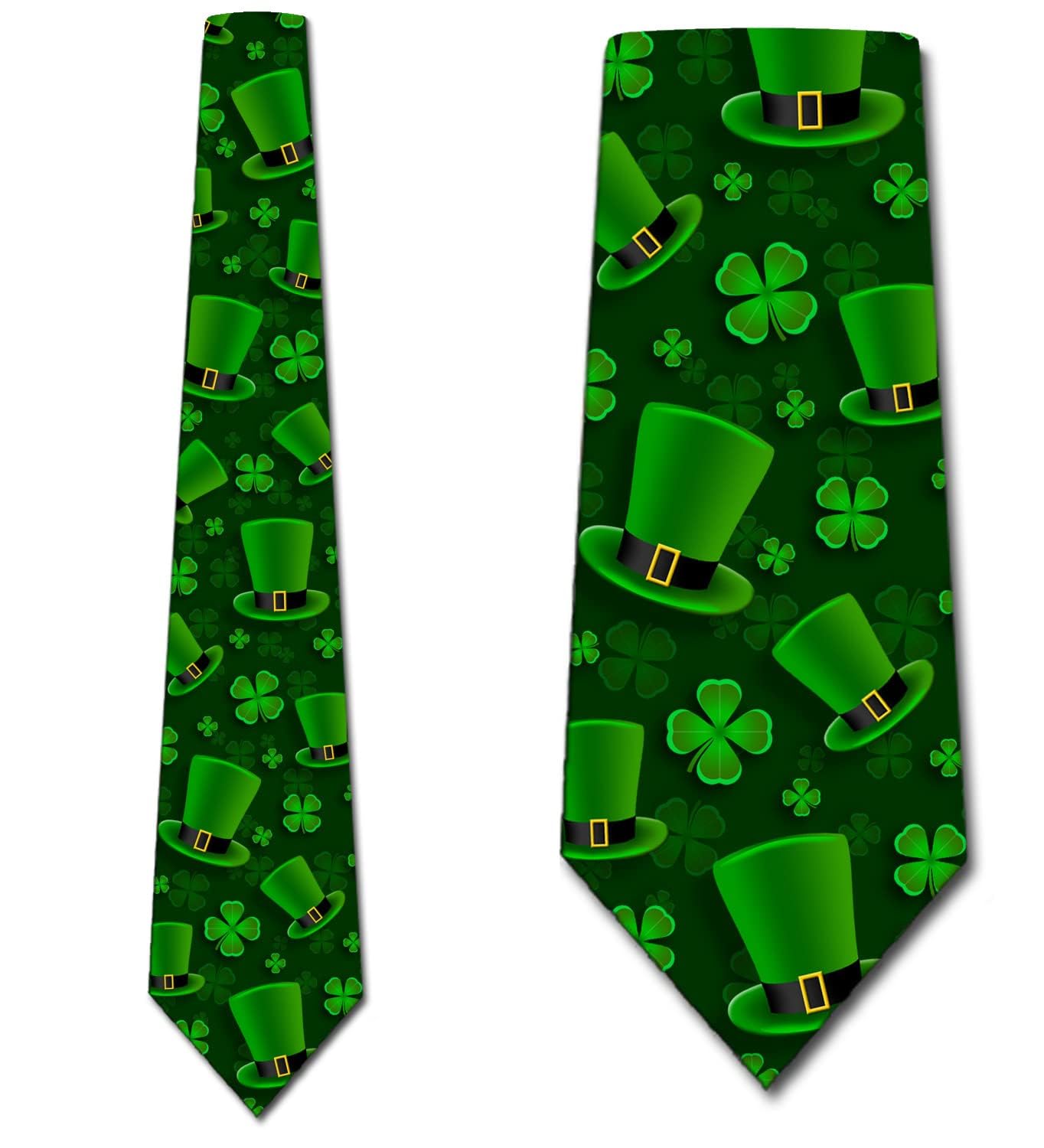 Three Rooker St. Patrick's Day Ties Mens Leprechaun Necktie Clover Tie