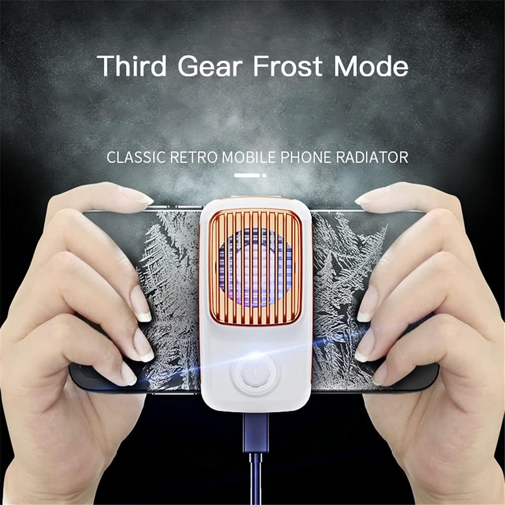 tjlss mobile phone refrigeration radiator 3 mode mobile phone cooler cooling fan holder stand cold wind handle eat chicken color e