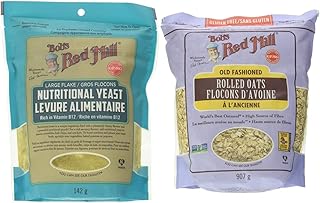 Bobs Red Mill Large Flake Nutritional Yeast, 142 grams & Bobs Red Mill Gluten Free Rolled Oats, 907 Grams