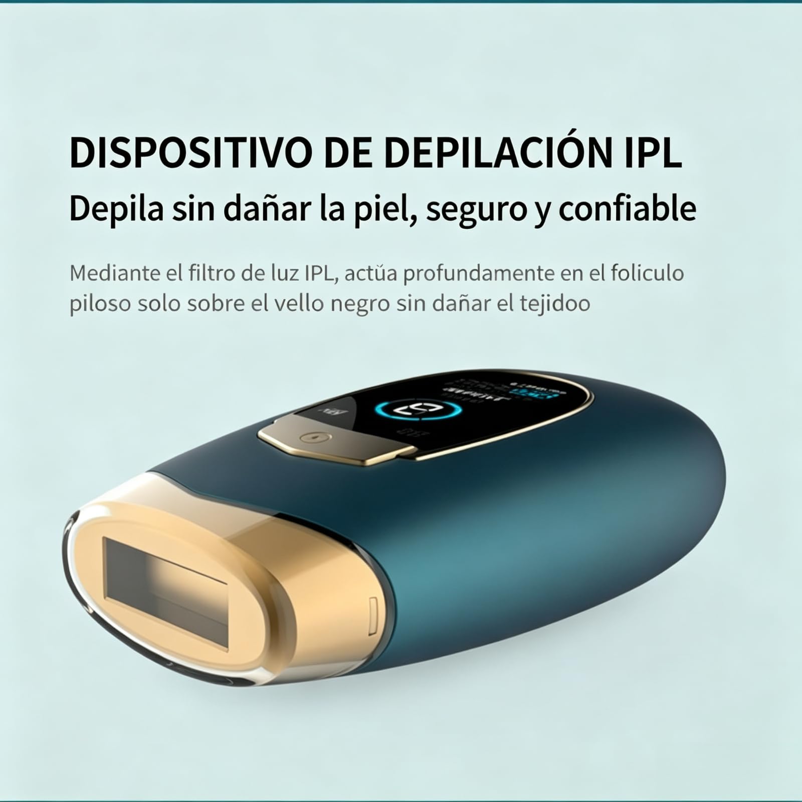 Depiladora IPL con Gafas, Detiene Crecimiento Vello, Piel Suave