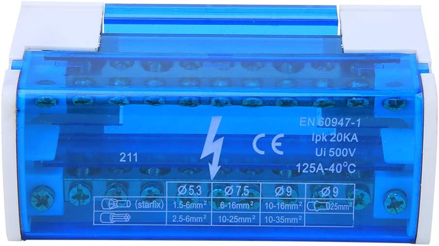 oceanside 2 Tier Single Phase Din Rail Terminal Box with Transparent Dust Cover 211 Connector Block Versatile For Wiring And Electrical Distribution