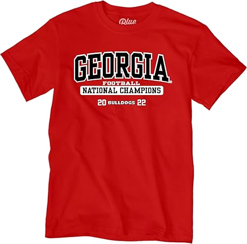 Miniatura 3 de Blue 84 Camiseta oficial de la NCAA de los Georgia Bulldogs National Champs para hombre, color rojo intenso