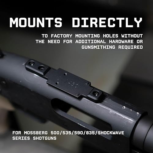 Vista 8 de Monstrum Soporte de punto rojo compatible con escopetas Mossberg 500/535/590/835/Shockwave Series