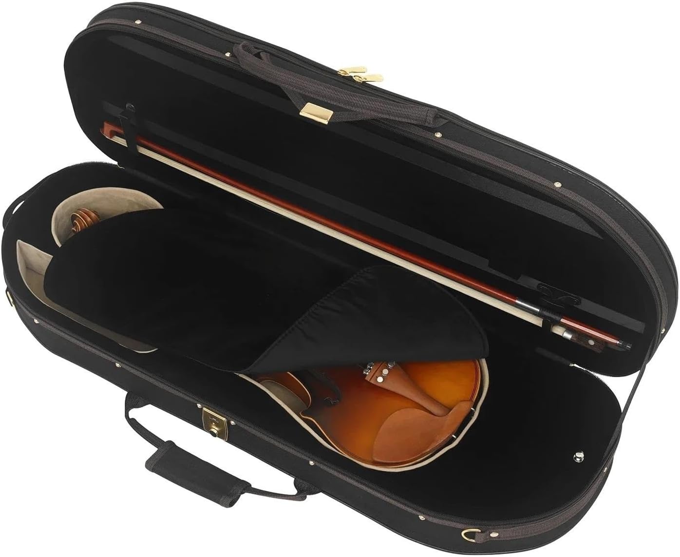 Violin instrument case 4/4 Violin Case With Hygrometer Professional Oxford Cloth Violin Backpack Case Waterproof Bag Violin Accessories