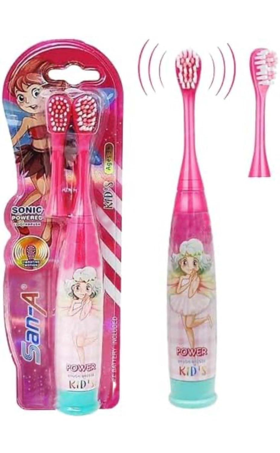 Baby Electric Toothbrush, Kids Oral Care Brush (Pink)