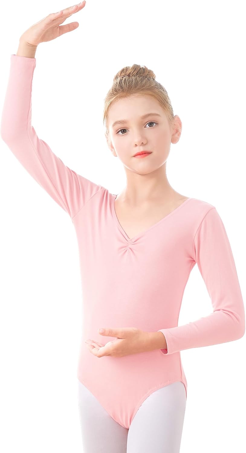 Daydance Girls Ballet Leotard, Long Sleeve Classic Girls Dance Leotard for Ballet, Gymnastics - Image 2