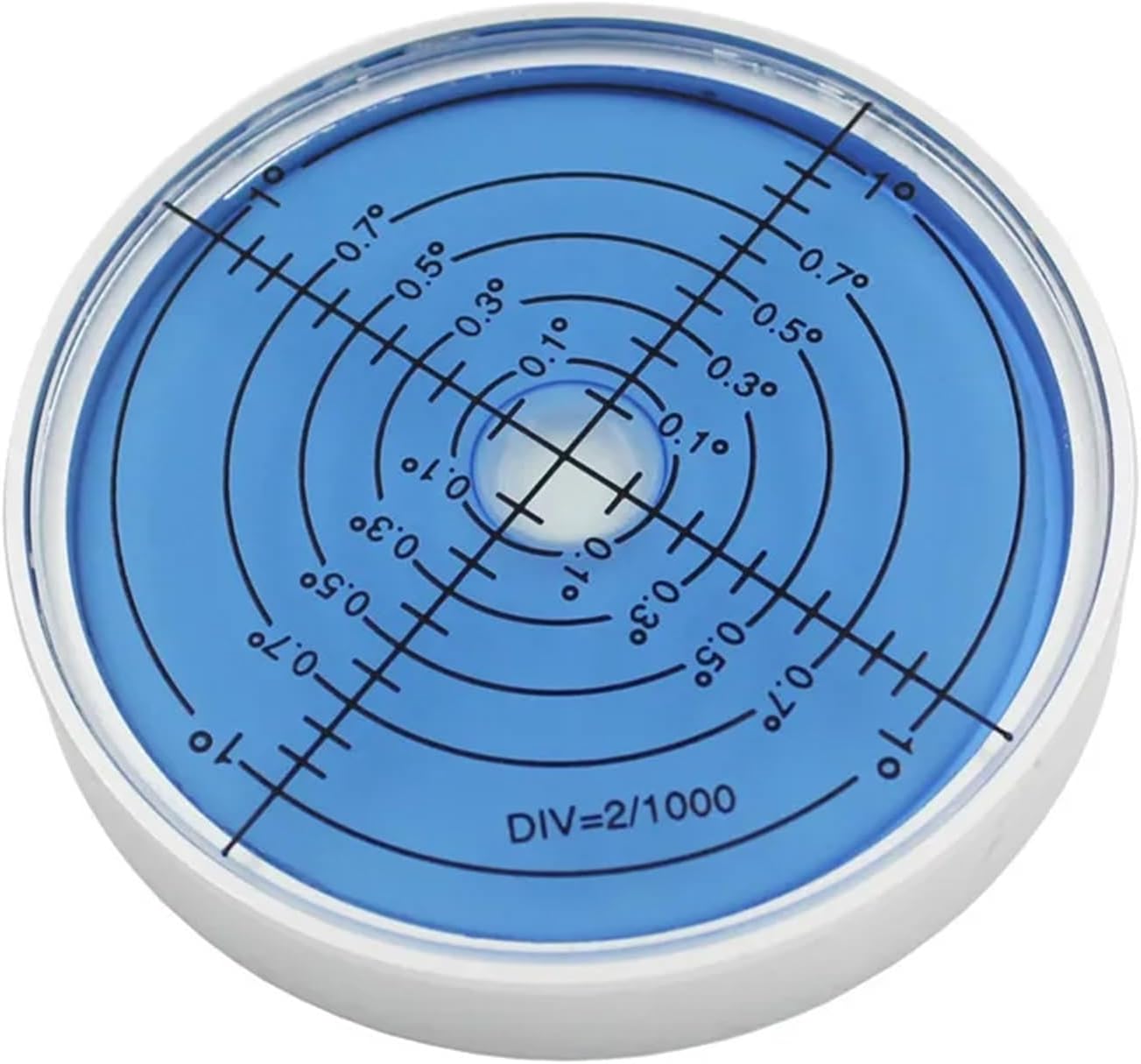 1pc Night vision Luminous Round level bubble Metal bubble level accuracy 6'/2mm Size 60x10mm