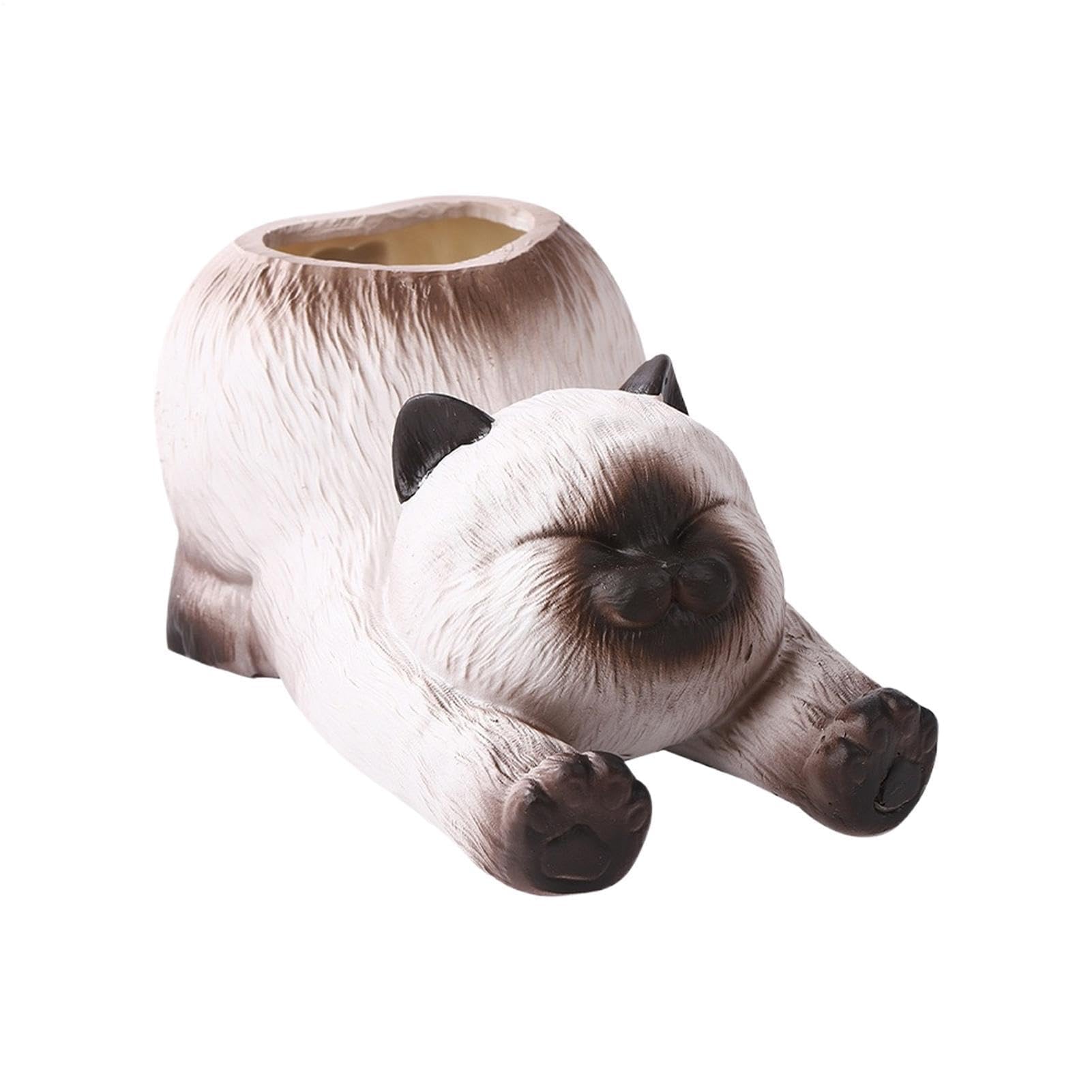 Figurines de chat couché porte-stylo, une idée de décoration d'intérieur utile et mignonne