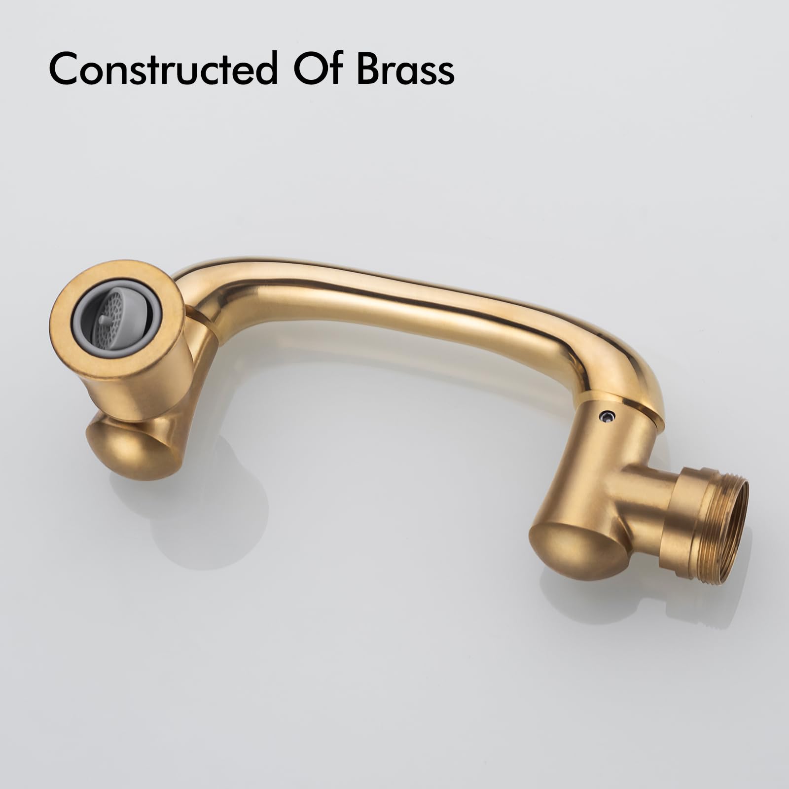BAGNOLUX Extensor de grifo giratorio de 1080° para fregadero de baño o fregadero de cocina (negro mate1)