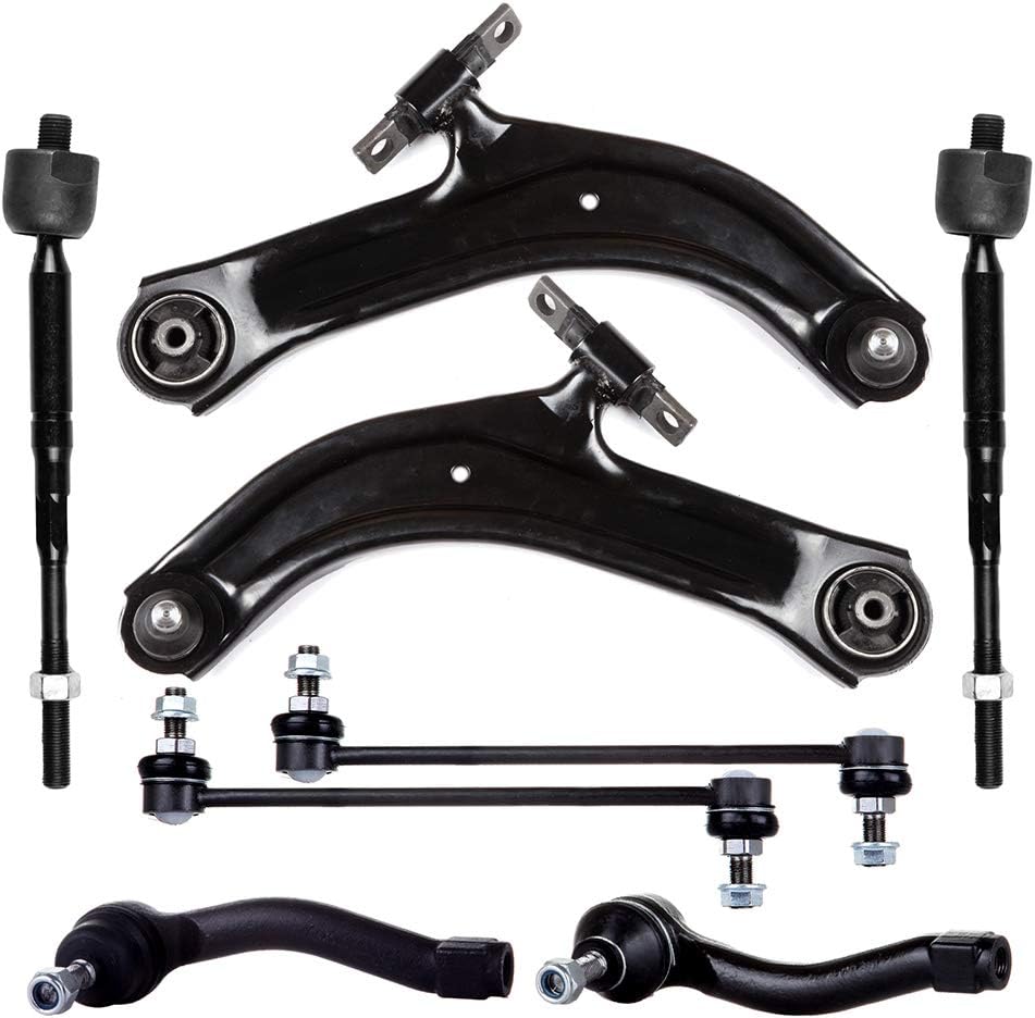 ASAPE Front Control Arm And Ball Joint Tie Rod Suspension Kit Replacement for 2007-2012 for Nissan Sentra - 8PCS Set