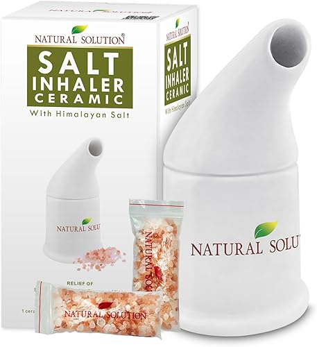 Soporte respiratorio de Natural Solutions, inhalador de sal del Himalaya, color rosa