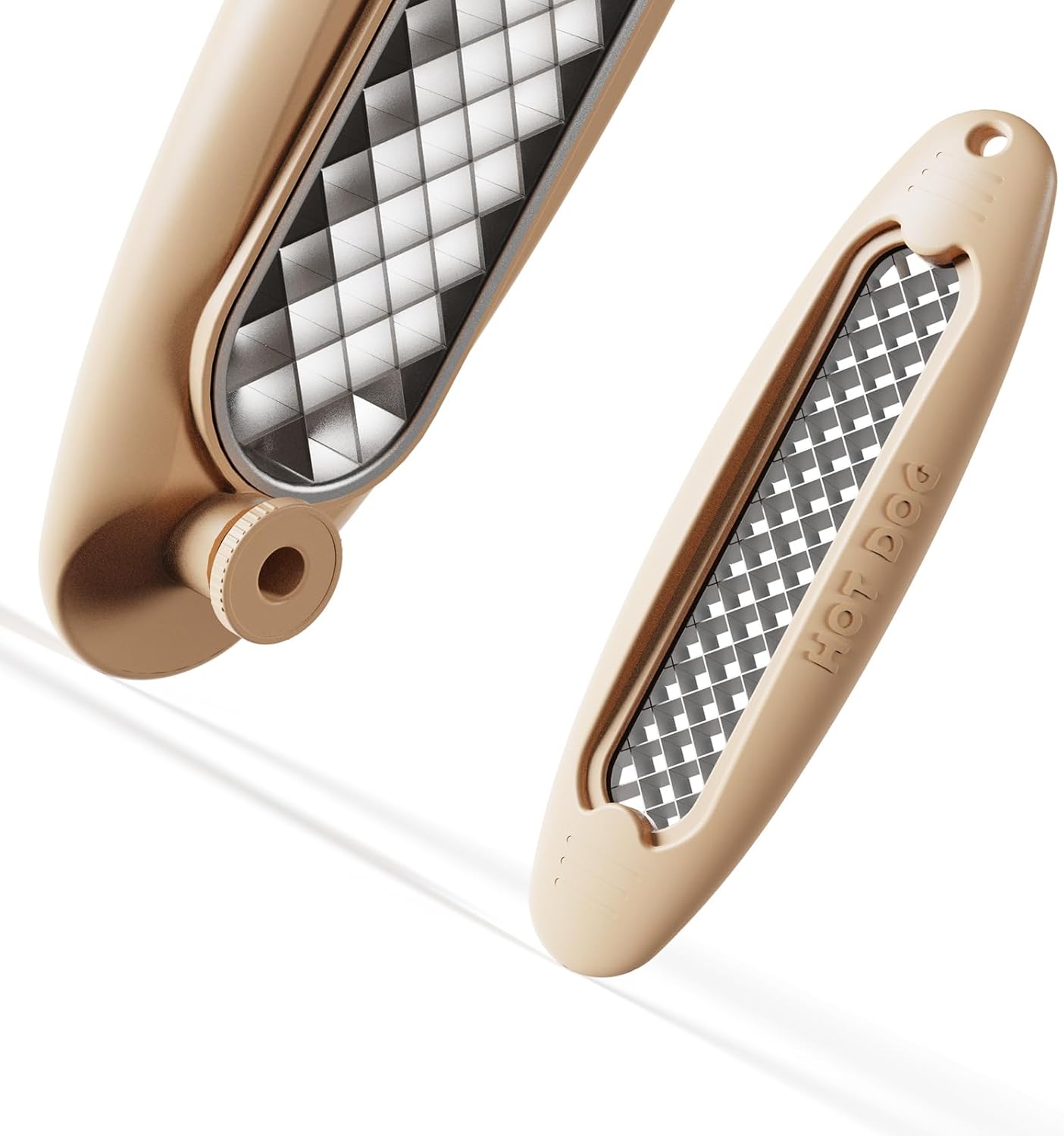 Hot Dog Cutter, Sausage Scorer Slicer - Stainless Steel Criss Cross Hatch Tool for BBQ, Grilling & Camping (Flesh)