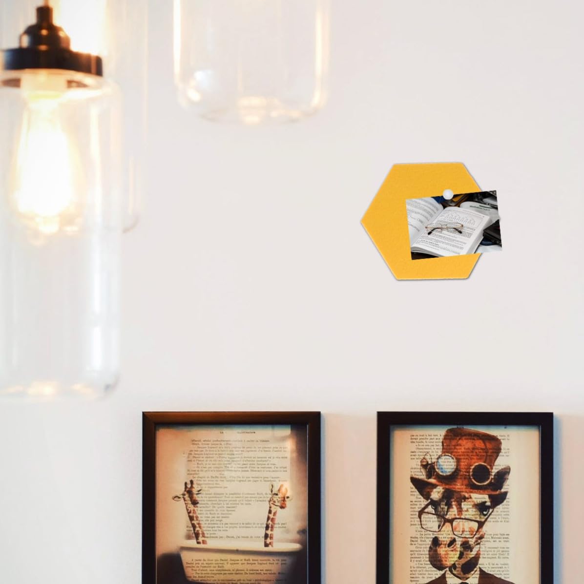 10pcs Ten Color Hexagon EVA Felt Board Stickers
