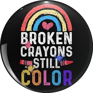 Broken Crayons Still Color Mental Health Awareness Metal Lapel Hat Pin Te Tack Pinback 0.75"