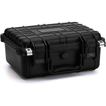 Mayouko Waterproof Plastic Toolbox with Foam Insert 13.4 x 11.6 x 6 IP67 Lockable Storage Box Customizable Foam Shockproof Hard Case Weatherproof Container Protective Hard Camera Case