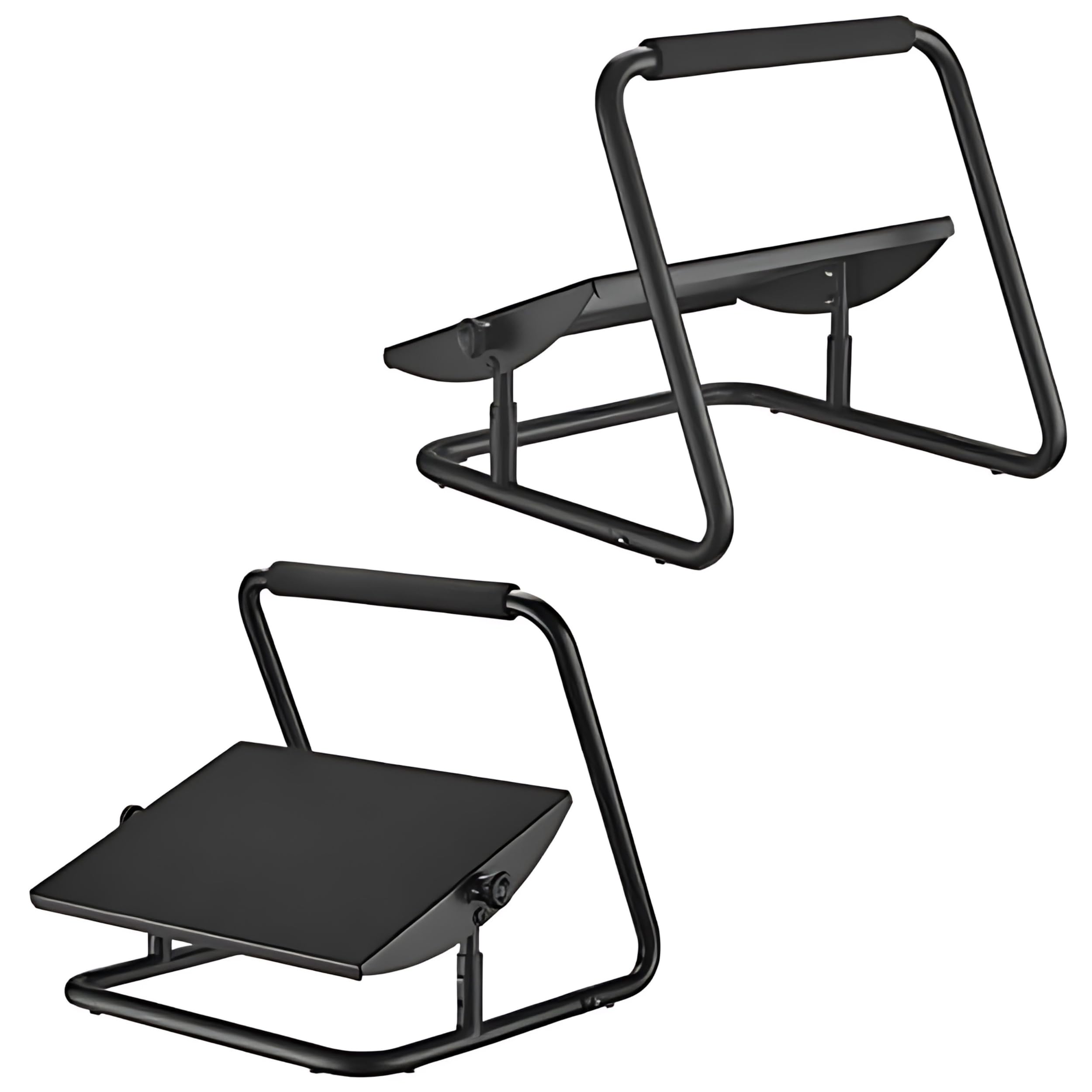 Spacetronik Fußstütze Schreibtisch, Ergonomischer Fußablage Höhenverstellbar & Neigbar 20 Grad, Stahlkonstruktion Rutschfest Ergonomisch für Büro, Home Office, Arbeitsplatz