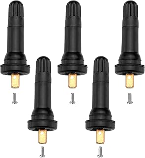 5PCS TPMS 20008 Tire Valve Stem, Rubber Snap-in Tubeless Tire Valve Stems Fit for 0.453 inch Rim Holes on Vehicle Tires