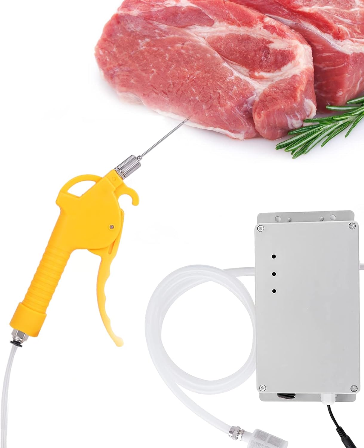 Amazon.com: MXBAOHENG Meat Injector Gun Pump with Hose, 70W Electric ...