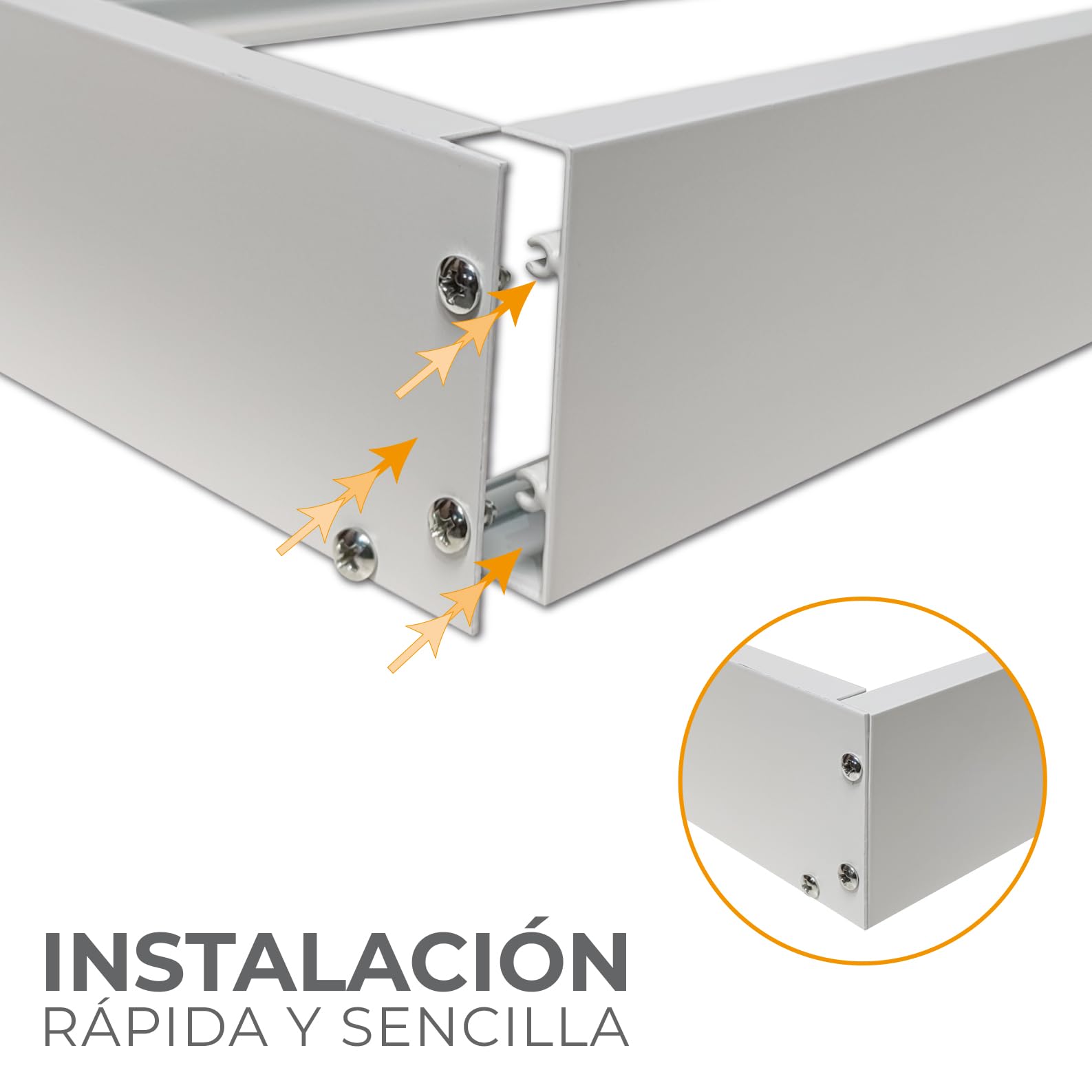 LED ATOMANT 2x Kit Soporte para Superficie + Panel LED 60x30cm 36W CCT | Con Selector de color CCT, 4000 Lumenes, Driver incluido