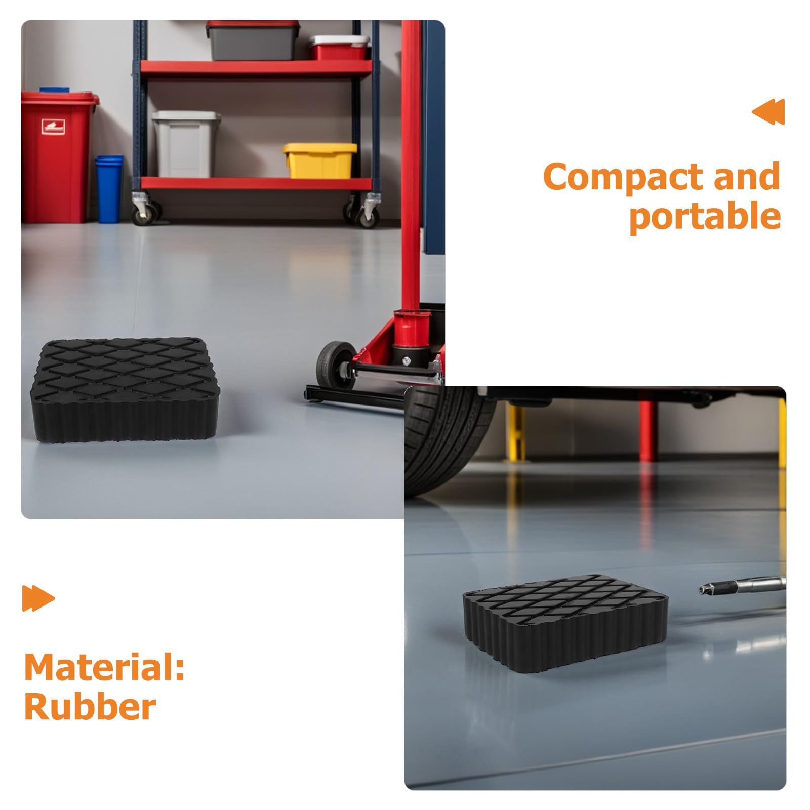 LIFKOME Cuscinetto in Gomma Antivibrazione per Cric Auto 200X140X30 MM Adattatore Ammortizzatore Elastico per Sollevamento Sicuro Blocco Supporto Cavalletto Compatto per Manutenzione