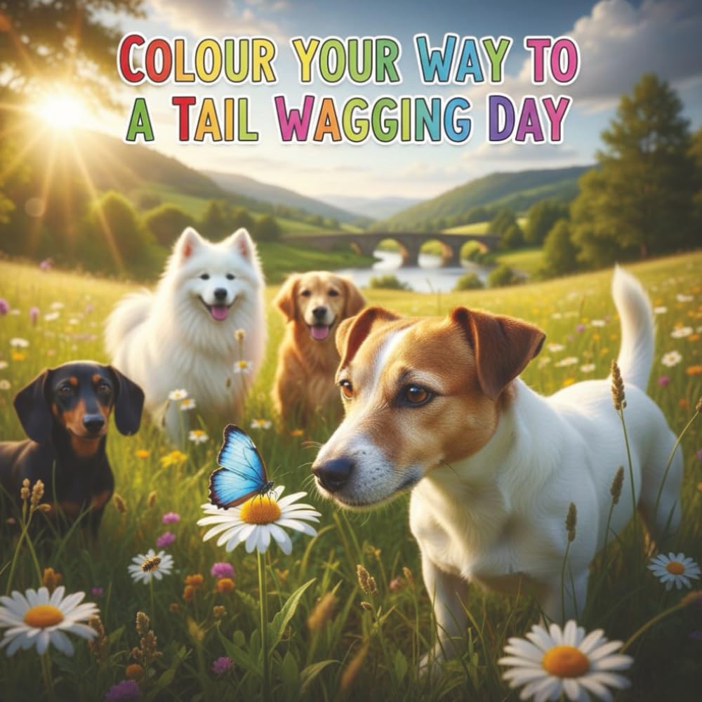 Colour your way to a tail wagging day: Dog colouring book