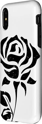 Miniatura 5 de Funda blanca con diseño de rosa y flor negra para iPhone 13