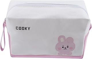 Bangtan Boys Makeup Bag Korean Group Army Cosmetic Bag Portable Travel Cosmetics Bangtan Boys COOKY Storage Case Gift for Girls Women（MUB JK）