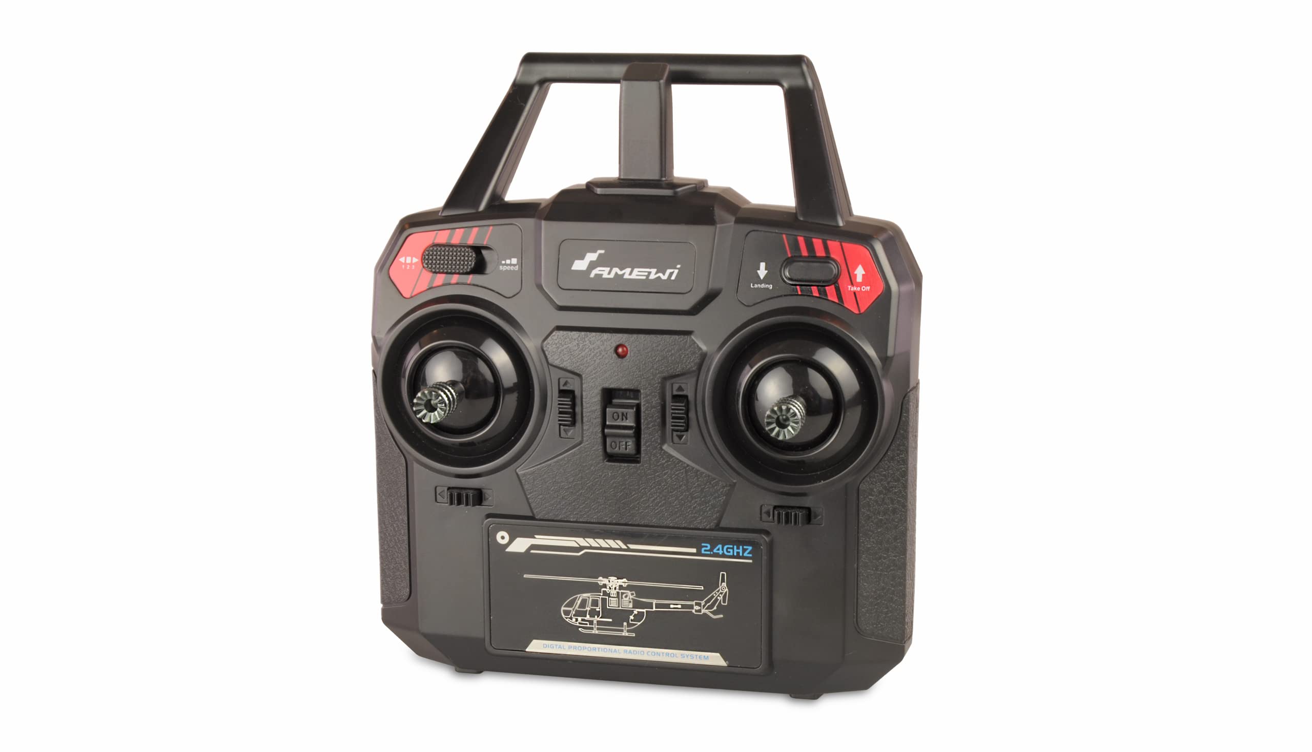 Amewi AFX-135 DRF elicottero a 4 canali 6G 2,4GHz RTF rosso/bianco RC telecomandati
