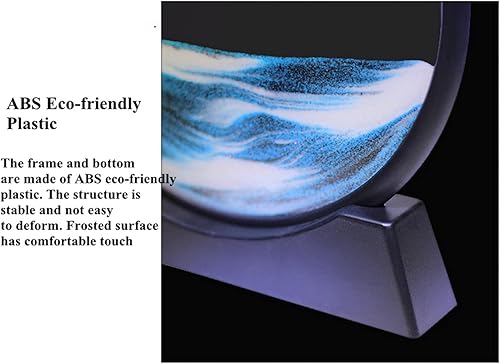 Miniatura 3 de PTGMH Arte de arena movediza pintura redonda de vidrio para mesa de arena y agua, decoración para el hogar y la oficina, arena mágica 3D, regalos de