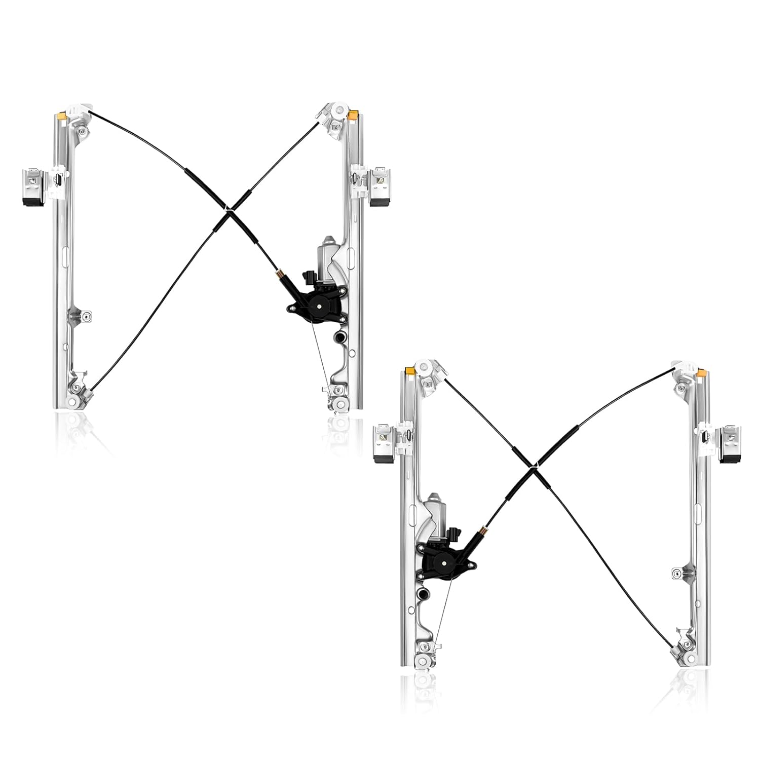 Pair Front Driver & Passenger Power Window Regulator w/Motor Compatible for Chevy Silverado Tahoe Suburban Avalanche Cadillac Escalade GMC Yukon Sierra 2000-2006 Left & Right Side Set of 2