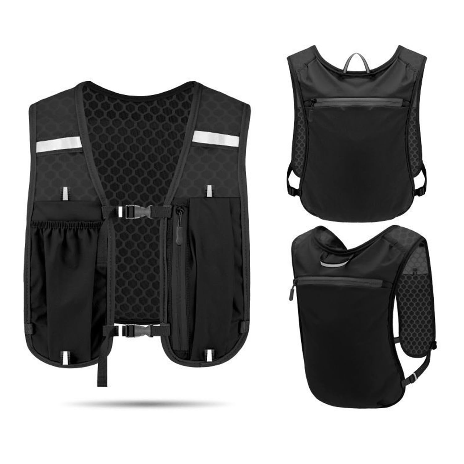 Running Vest, Running Backpacks Women Men Lightweight Functional Hydration Pack Adjustable Hydration Vest for Runnings Cycling Hiking Climbing Marathon