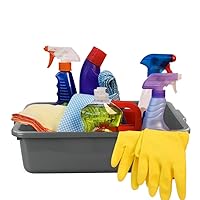 Vista 5 de 13 L Grey Plastic Tote Box Set of 4, Commercial Bus Box Large Plastic Dish Bin