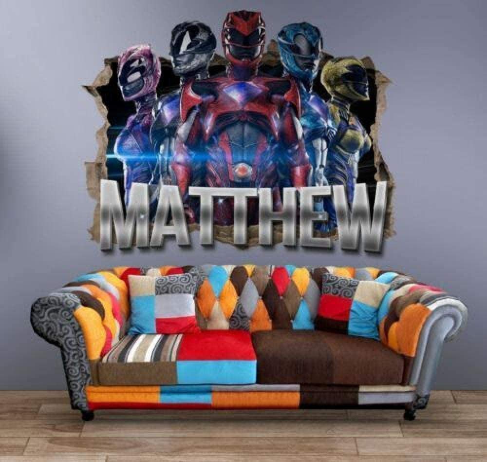 3D decal mural decal mural decal mural Personalnalisés Power Rangers wall decal 3D art decal vinyl glue room HomeBed room