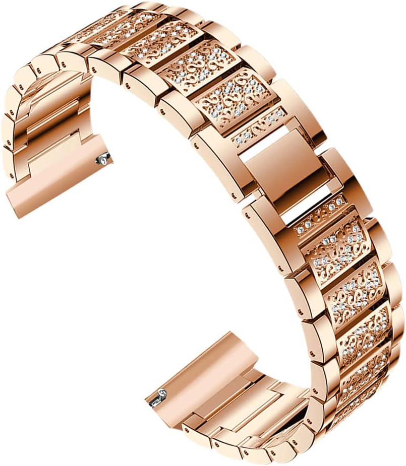 Hemobllo Crystal Rhinestone Smart Watch Strap Replacement Metal Watch Band Compatible for Fitbit Blaze (Pink) image 4
