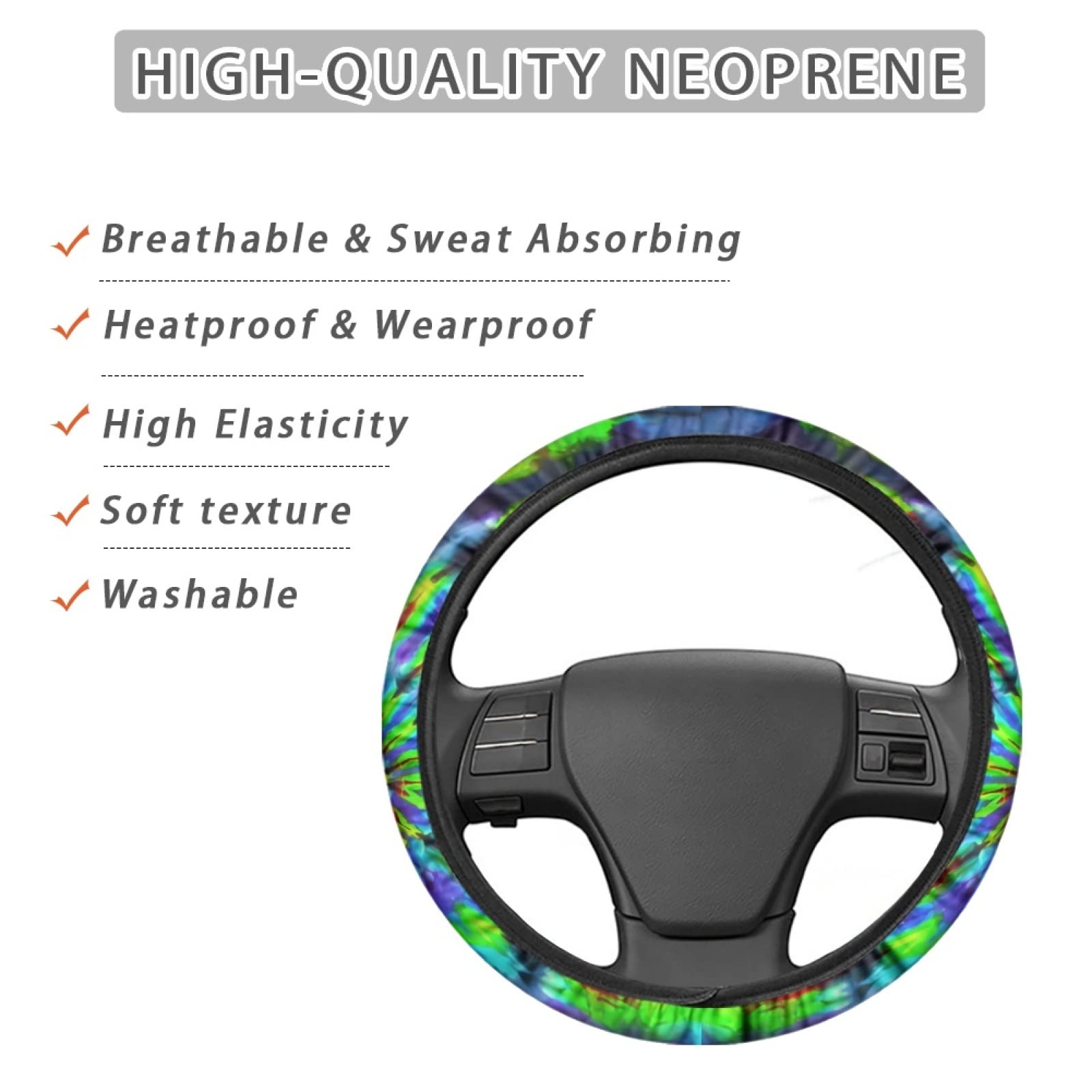 CLOHOMIN Set completo di coprisedili anteriori e posteriori per auto, comodi coprivolante e spalline, protezione per cintura di sicurezza, perfetti per la maggior parte dei SUV, camion, furgoni e
