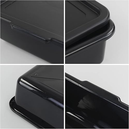 Miniatura 3 de Xyskin Bolsa de autobús de almacenamiento negra con tapa negra, caja de autobús comercial de restaurante, 3 paquetes, color negro