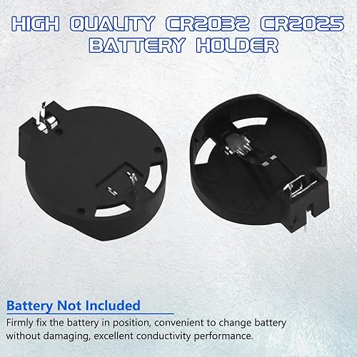 Miniatura 3 de WMYCONGCONG 30 piezas CR2032 CR2025 moneda botón celda titular de la batería caso negro