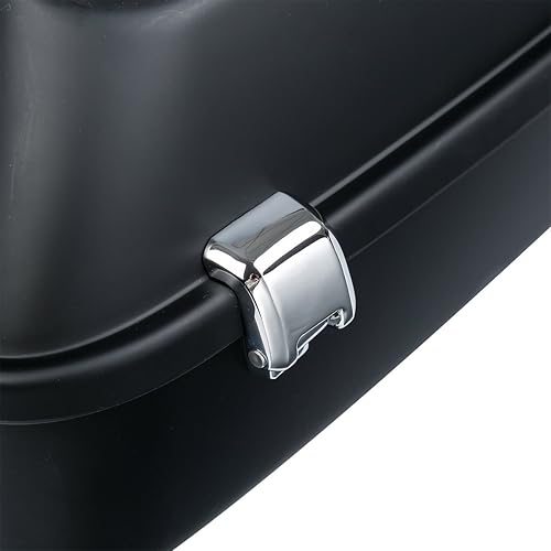 Miniatura 8 de Paquete turístico picado de 10.7 pulgadas, color negro mate, maletero, con pestillos para Harley Touring Road King Electra Street Glide 2014-2023