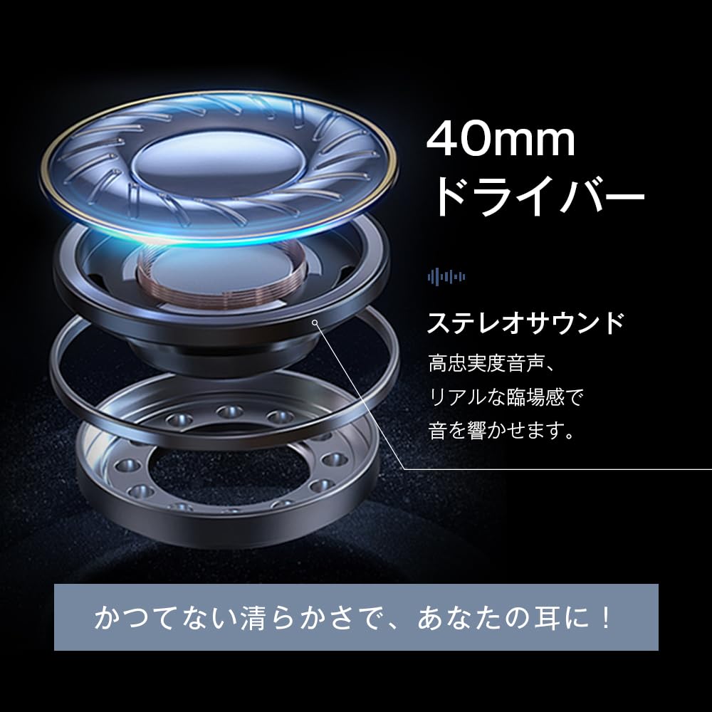 Amazon.co.jp: 明誠 ワイヤレスヘッドホン Bluetooth 5.4 オーバー