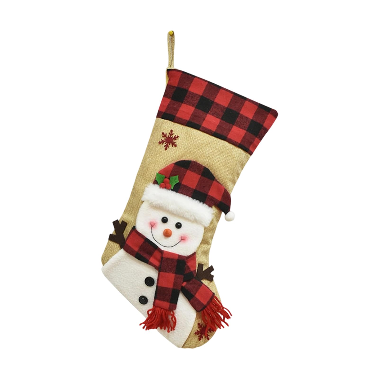 Jazuaiao Velvety Burlap Christmas Stocking & Bag Set for Hanging and Festive Home Decor Christmas Fireplaces Hanging Decors