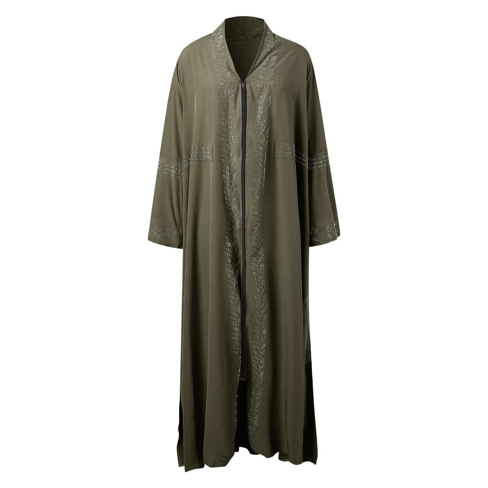Muslimische Kleidung Damen Satin Maxikleid Dubai Ramadan Islamischer Roben Abaya Muslim Gebetskleidung Arabische Kleidung Frauen Lässige Elegantes Kaftan Kleidung