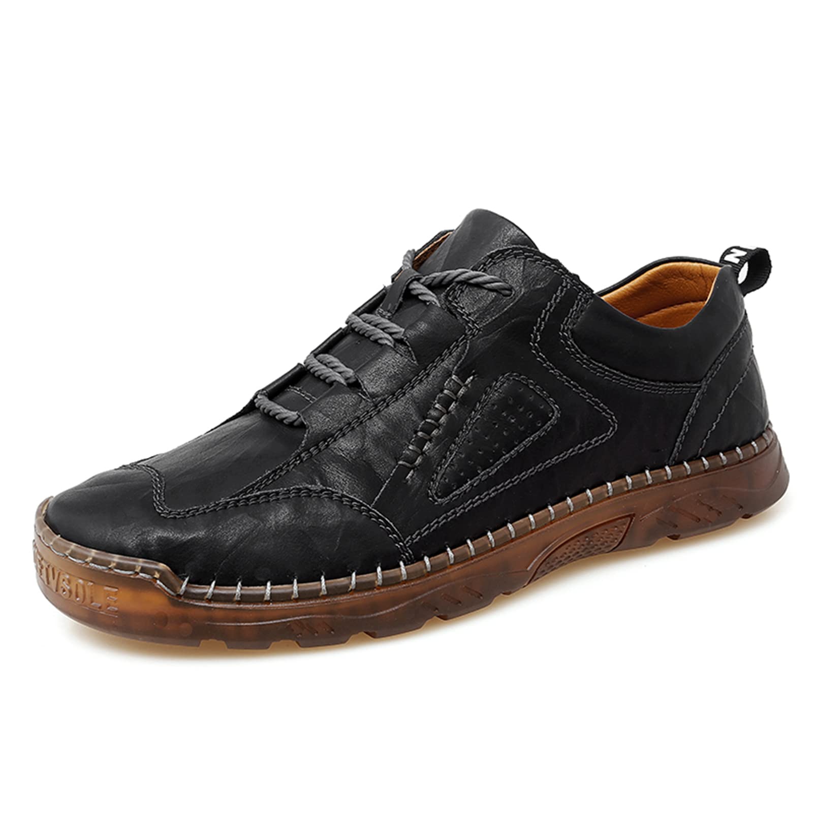 Hombres Casual Slip On Mocasines Zapatos de conducción Vestido de Cuero Mocasines Zapatillas Moda Walking Flats