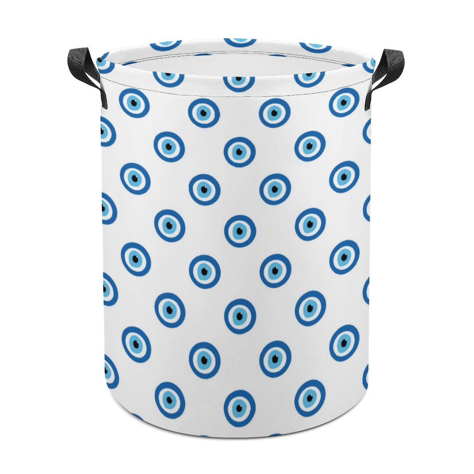MHYRAC Laundry Hamper, Evil Eyes Laundry Basket, Washing Basket with Handle